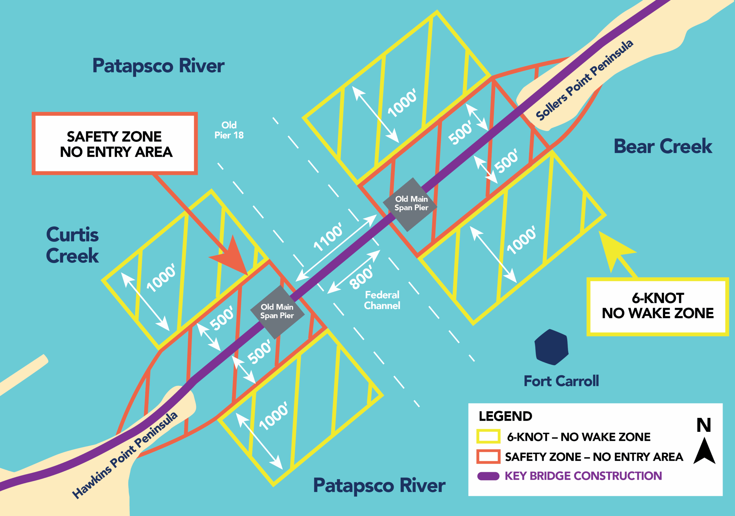 map of Patapsco River smooth waters