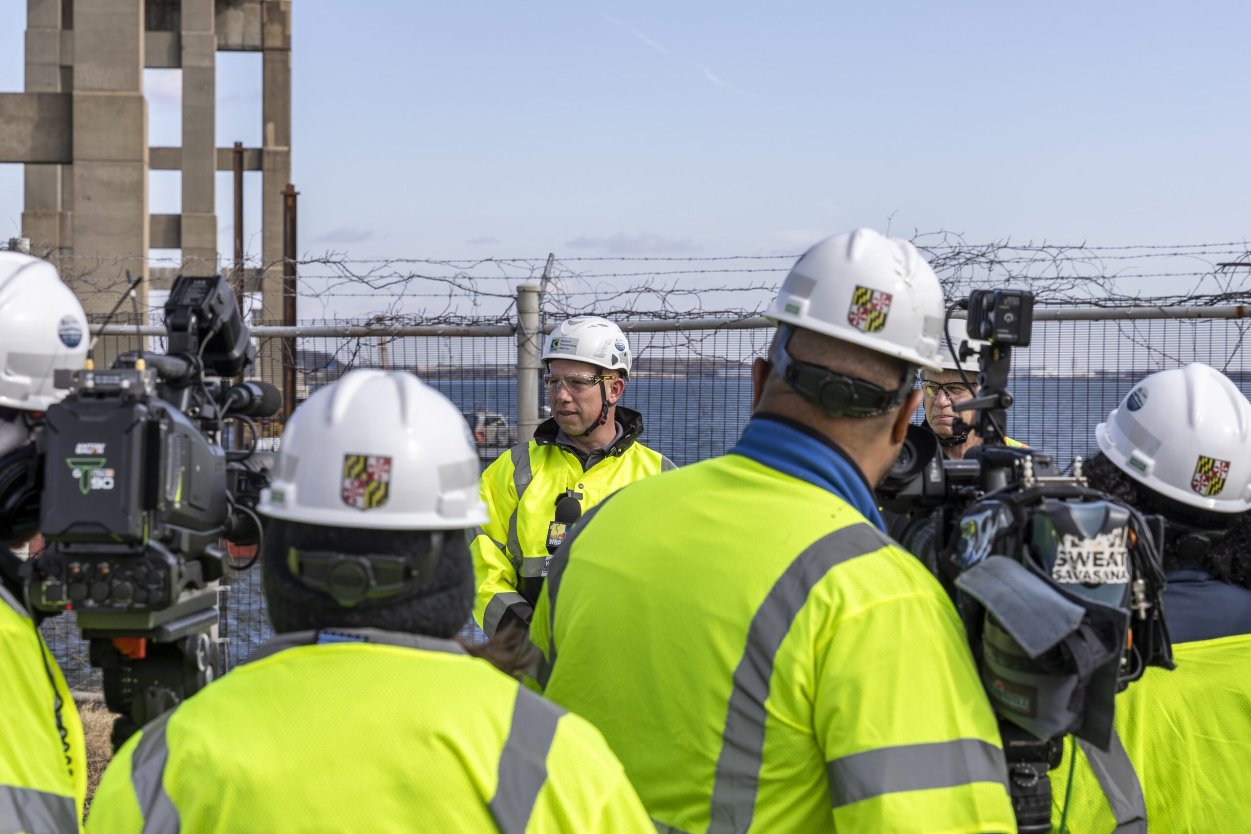 Construction Workers providing news update