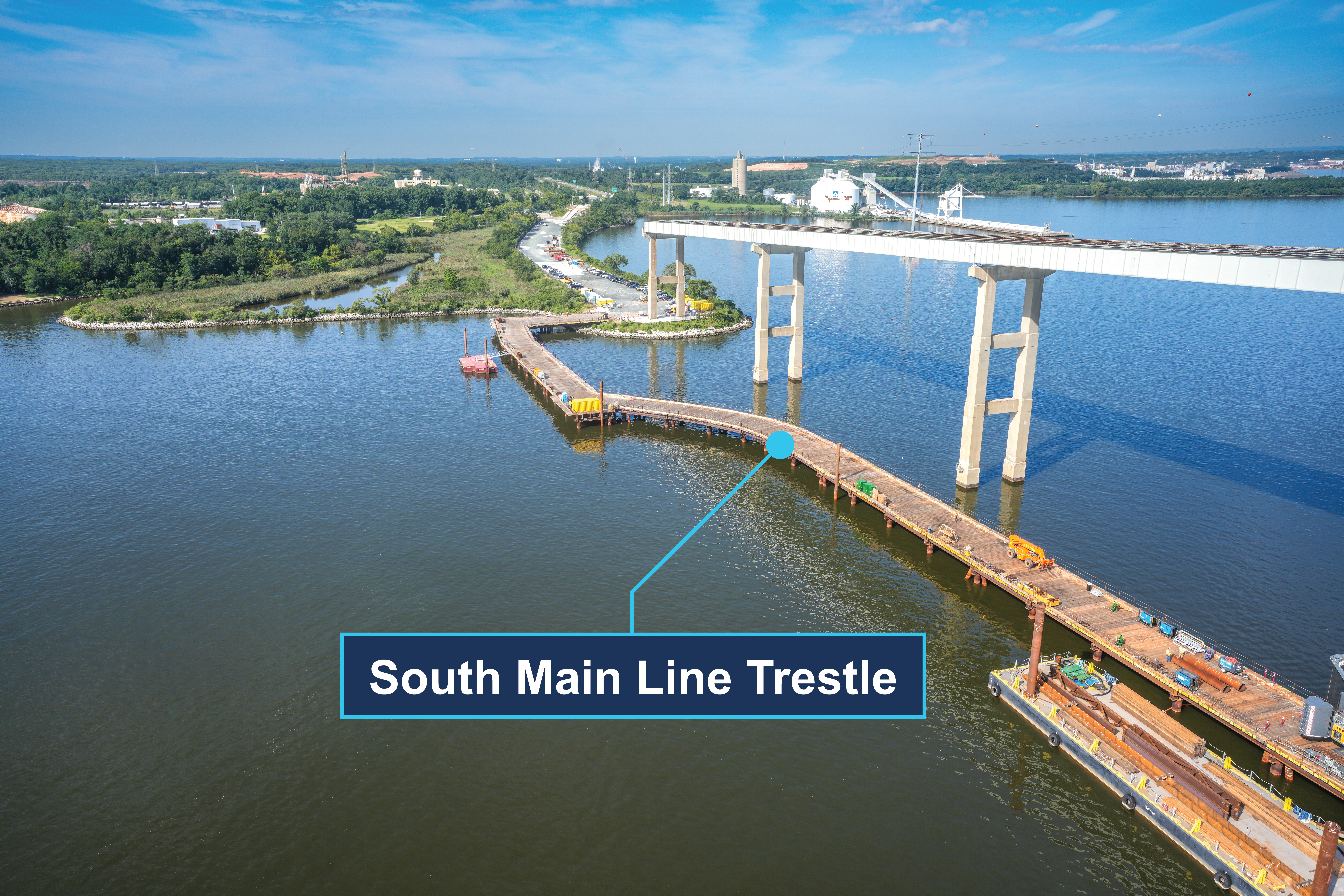 Image of aerial view of South Mainline Trestle
